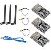DUBEUYEW 3 Pack ESP32-DevKitC Scheda core Scheda di Sviluppo ESP32 ESP32-WROOM-32U set per Arduino con Antenna e Cavo
