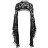 keland Donna Gothic Lolita Bolero in Pizzo Goth Coprispalle Scaldacuore Top (Nero, Medium)
