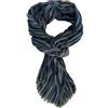 Rotfuchs Sciarpa in cotone, da uomo, estiva, effetto stropicciato, motivo a righe, colore: blu marino, multicolore, 170 x 20 cm (L x B) (175 x 45 cm)