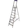 Facal Maxi GM/8M, 8 gradini, 2.32 m - Scalandrino in alluminio con cavalletto - Altezza stimata operativa 3.61 m