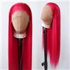 Towarm Parrucca sintetica con attaccatura frontale in pizzo, con attaccatura dei capelli naturale, per donne nere, resistente al calore, per cosplay, uso quotidiano (fucsia)