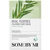 SOME BY MI Real Teatree Calming Care Mask - Confezione da 10 - Made from Tea Tree Water for Sensitive Skin - Maschera Daily Vegan Korean Sheet Mask for Skin Calming and Soothing - Korean Skin Care