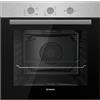 Teknix BITK263GSX - Forno a gas da incasso da 60 cm, con capacità di 63 l, convertibile GPL, contatore dei minuti meccanico, doppio vetro, acciaio inossidabile, 59,5 x 59,5 x 55 cm (larghezza x