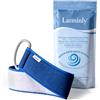 Larminly Fascia Esfoliante Schiena con Manici Doppia Faccia in Viscosa e Cotone Lava Schiena Scrubber Doccia Corpo Unisex Formato Busta Salvaspazio