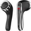 QUMOX Lima Elettrica Piedi con Kit Pedicure 10 Pezzi - Rimuovi Calli Ricaricabile con Display LCD, Impermeabile, 2 Velocità, Testina in Quarzo