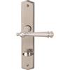 Alpertec Ron, Set maniglia per porta WC, colore: acciaio INOX, 32870093