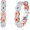 PRAYMOS Orecchini a cerchio da donna in argento Sterling 925 a cerchio con animali pendenti ipoallergenici, Medio, Argento sterling, Zirconia cubica