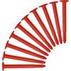 SwissPiranha RT150-Picchetti (Set da 10), Picchetti da Tenda, Colore: Rosso, 15 cm