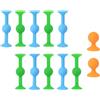 HSYWSH 12 Pezzi Freccette Ventosa Freccette Gioco Blocchi Costruzione Silicone Ventosa Giocattoli Sensoriali Antistress Giocattoli Gioco di Freccette Interattivo a Ventosa Educativi (Multicolore A)