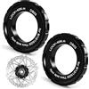 OCCOUMR 2 anelli di bloccaggio Centerlock, 44 x 26 x 8 mm, in lega di alluminio, compatibili con Shimano per assi da 9/12/15/20 mm, per dischi freno MTB e bicicletta