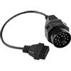 VOBOR Adattatore OBD2, cavo adattatore diagnostico OBD2, 20 pin OBD1 a 16 pin OBD2, cavo adattatore per scanner, adattatore OBDII per E36 E38 E39 E46 E53 X5 Z3