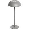 Idena 50155 - Lampada da tavolo LED Touch Tango, lampada da comodino dimmerabile con USB-C, lampada per interni, lampada da tavolo regolabile in altezza in grigio