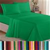 Elegant Comfort, Lussuoso set di lenzuola in microfibra 1500, qualità alberghiera, 4 pezzi, pieghe, con angoli elasticizzati integrali, tasca profonda fino a 40,6 cm, letto matrimoniale, verde