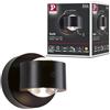 Paulmann Zorik 71290 - Lampada da parete a LED, IP44, dimmerabile, 2700 K, 100 mm, 2 x 1,1 W, colore: Nero