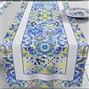 PETTI Artigiani Italiani - Accessori Tessili da Cucina, Runner da Tavolo Elegante 40x140 cm in Microfibra, Tovaglia Tavola in Stampa Digitale Vietri Blu, 100% Made in Italy