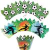 dekora - Kit decorazione cupcake calcio: 6 topper + 6 pirottini