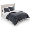 UGG 00519 Blissful - Set copripiumino e cuscino in flanella ultra morbida e vellutata, lavabile in lavatrice, morbido e accogliente, per camera da letto, letto matrimoniale/matrimoniale, colore: