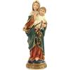 DRW Figura Madonna del Rosario patrono dell'Ordine dei Predicatori, della Colombia e dell'UME in Resina Dipinta a Mano 4x3x11 cm