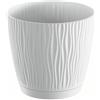 Prosperplast Vaso Sandy p 1,6 l, dimensioni (mm) 149 x 149 x 139, colore bianco