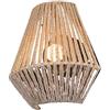 RL LIVE YOUR LIGHT Reality Leuchten Lira R25991126 - Lampada da parete a LED, in metallo nero opaco, paralume in filo di carta marrone, con LED da 1,5 Watt, 4 ingressi touch