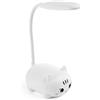 Back2Fun - Scrivania per bambini a forma di gattino luce LED calda collo flessibile mini portatile USB ricaricabile luce notturna per bambini lampada da studio