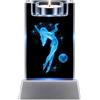 Kaltner Präsente Luce d'atmosfera - Un regalo molto speciale: candela a LED/blocco di vetro di cristallo / incisione laser 3D portacandele segno zodiacale Vergine / illuminazione in colori arcobaleno