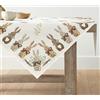 Artoid Mode - Tovaglia con motivo con tulipani e coniglietto pasquale, biancheria da tavola, lavabile, primaverile, adatta per la cucina, per la decorazione di interni, per vacanze e feste, 85 x 85 cm