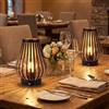 JHY DESIGN Set di 2 lampade da comodino dimmerabili, 22 cm di altezza, ricaricabili, alimentate a batteria, con lampadina LED stile Edison, senza fili, per matrimoni, feste, patio, eventi, per interni