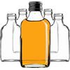 KADAX Set di 10 bottiglie di vetro da 100 ml con tappi neri, per acqueviti e liquori, ermetiche per infusioni e regali
