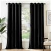 Deconovo Tende Oscuranti per Interni 2 Pezzi 270 CM Altezza, Termiche Isolanti, Anti-Rumore, con Anelli, Ideali per Camera da Letto e Soggiorno, 140x270 CM, Nero