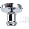 Glomora Portalampada da Soffitto Portalampada Vintage E26 E27 con Accessori per Cucina Camera da Letto Soggiorno (Silver)