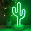 ENUOLI Cactus luci al neon insegne al neon Luci Luci di notte del LED ENUOLI Cactus con Sala Camera di Attività Cactus lampade al neon Segni Up bambini Luce USB Camera piedistallo Decor Batteria festa di Na