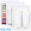 Nenull Sacchetti Vestiti Viaggio con Zip 30 Pezzi 50x40cm Impermeabili Sacchetti Plastica Richiudibili Smerigliato Multifunzione Sacchetti Viaggio organizer Borsa Buste per Indumenti,Biancheria Intima,Scarpe