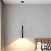 HOTUT LED Lungo Lampada A Sospensione Ricaricabile,Lampada a Sospensione a cilindro Nero con Telecomando,Dimmerabile 3000K-6000K,Lampadario Moderna Cilindro Per Soggiorno Sala Da Pranzo Kitchen