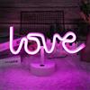 HOTUT Insegna al Neon LED, Lampada al Neon con Scritta Love, Luci Notturne a LED per Bambini, Luce a Alimentata a Batteria/USB, Lampada Decorativa da Parete per Compleanno, Natale, Matrimonio