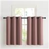 NICETOWN Tende Corte per Finestre Cucina Termiche Tenda Oscurante da Interno Cameretta Bambino con Anelli Decorazione per la Casa 2 Pannelli 107x90 CM Rosa Selvatica