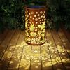HOTUT Lanterna Solare da Esterno, Lampada Solare da Giardino in Metallo con Farfalla Sospesa, IP65 Impermeabile LED Lanterne di Farfalla, Appendibile Decorative Lanterna per Giardino Terrazza Balcone