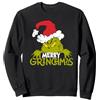 Dr. Seuss Grinch - Merry Grinchmas Natale Felpa, Unisex per Adulti, Nero, L