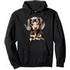 Urban Empyre Cucciolo di Bassotto in Miniatura Felpa con Cappuccio, Unisex per Adulti, Nero, S