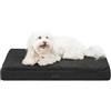lionto Cuccia ortopedica per cani e gatti, 76x51x8 cm, Cuscino con rivestimento in morbido peluche, lavabile, antiscivolo, idrorepellente, per animali domestici di piccola e grande taglia, nero