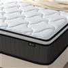 Zinus Materasso matrimoniale in memory foam a molle insacchettate, 135 x 190 cm, altezza 25 cm, rigidità media, tessuto morbido ipoallergenico e traspirante, sollievo dalla pressione, materasso di