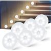 NONE Luce LED per Armadio 1-3-6 Pezzi, Lampada Ricaricabile con 3 Modalità di Colore, Luce Notturna Dimmerabile per Cucina Camera da Letto Scale