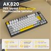 Ajazz Tastiera meccanica da gaming Ajazz AK820 con tasti sostituibili a caldo e pulsanti di volume rotanti.