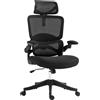 Vinsetto Poltrona da Ufficio Girevole con Rotelle e Altezza Regolabile, Sedia ufficio con Supporto Lombare, 62x58x120-133cm, Nera|Aosom Italy
