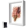 Yudobliss Cornice portafoto 3D, Cornice Profonda da Riempire 20 x 25 cm, Cornice Portafoto 3D da Riempire, Cornice per Oggetti 3D Più Profonda di 3 cm, Cornice 3D Quadrata per Fiore, Regali, Souvenir, Bianco