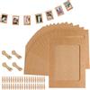 MFUSUL 40 pezzi per foto con clip, fai da te da 6 pollici, in carta kraft, 40 pezzi, mollette in legno, per foto, per compleanno, matrimonio, festa, anniversario, decorazione per foto
