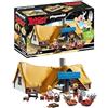 PLAYMOBIL Asterix 71266 La capanna di Ordinalfabetix, Ordinalfabetix e sua moglie Ielosubmarine, giocattolo per bambini dai 5 anni in su