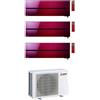Mitsubishi CONDIZIONATORE MITSUBISHI KIRIGAMINE STYLE ROSSO TRIAL SPLIT MSZ-LN 9000+9000+9000 BTU WIFI INVERTER MXZ-4F72VF5 A++