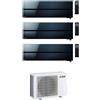 Mitsubishi CONDIZIONATORE MITSUBISHI KIRIGAMINE STYLE NERO TRIAL SPLIT MSZ-LN 9000+9000+18000 BTU WIFI INVERTER MXZ-3F54VF5 A+++