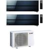 Mitsubishi CONDIZIONATORE MITSUBISHI KIRIGAMINE STYLE NERO DUAL SPLIT MSZ-LN 12000+12000 BTU WIFI INVERTER MXZ-4F72VF5 A++